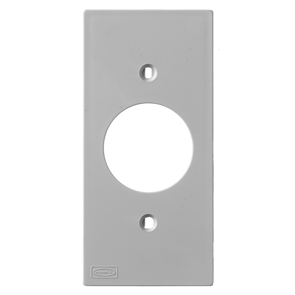 Hubbell Wiring Device-Kellems Din Rail Utility Box, Device Plate, 1.40" Opening, Gray KP7GY